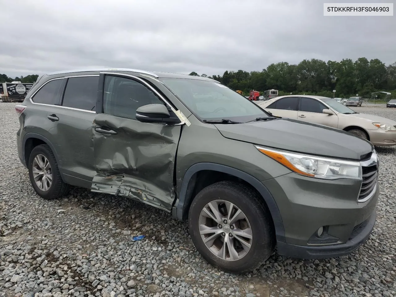 2015 Toyota Highlander Xle VIN: 5TDKKRFH3FS046903 Lot: 70769364