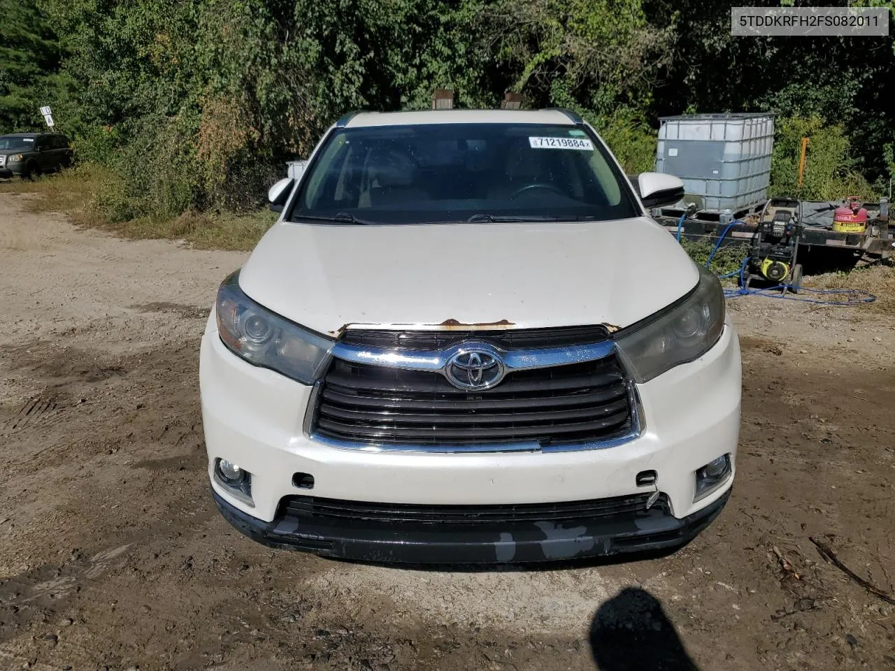 2015 Toyota Highlander Limited VIN: 5TDDKRFH2FS082011 Lot: 71219884