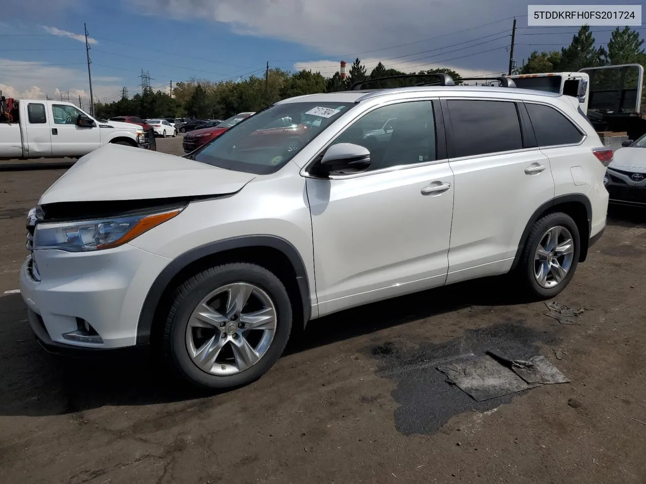 2015 Toyota Highlander Limited VIN: 5TDDKRFH0FS201724 Lot: 71317904