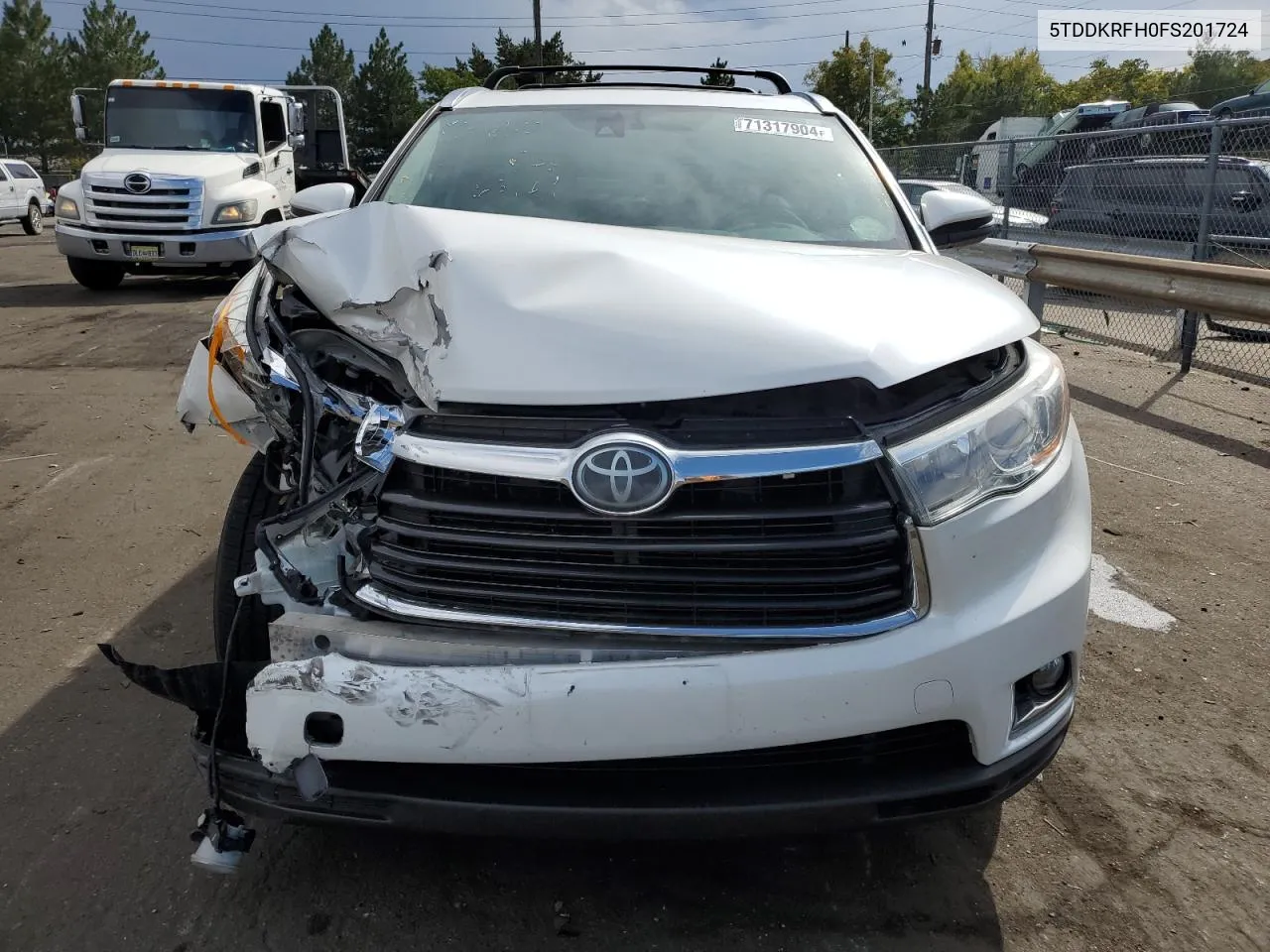 2015 Toyota Highlander Limited VIN: 5TDDKRFH0FS201724 Lot: 71317904