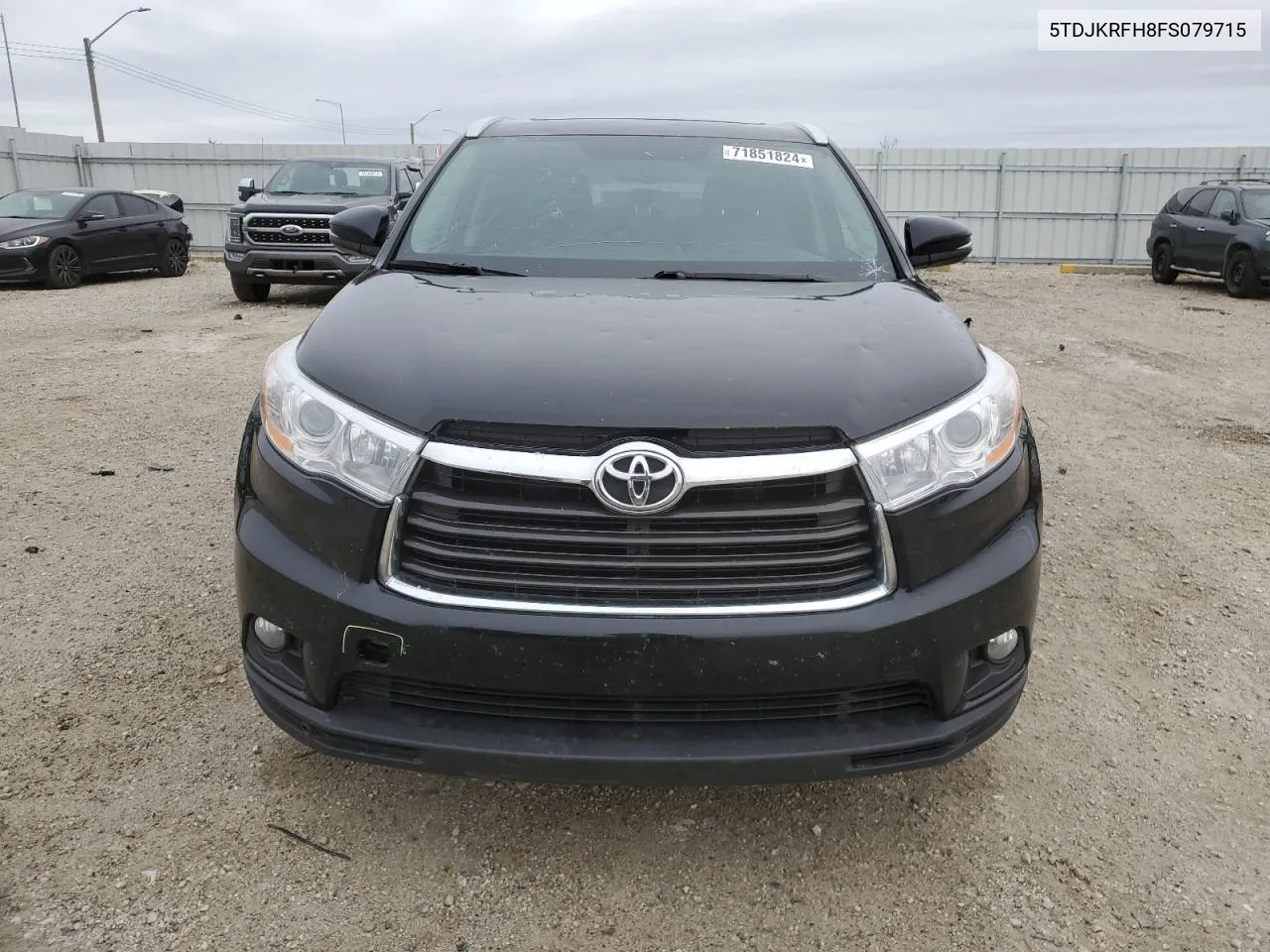 2015 Toyota Highlander Xle VIN: 5TDJKRFH8FS079715 Lot: 71851824