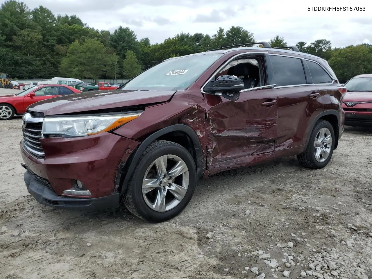 2015 Toyota Highlander Limited VIN: 5TDDKRFH5FS167053 Lot: 72459884