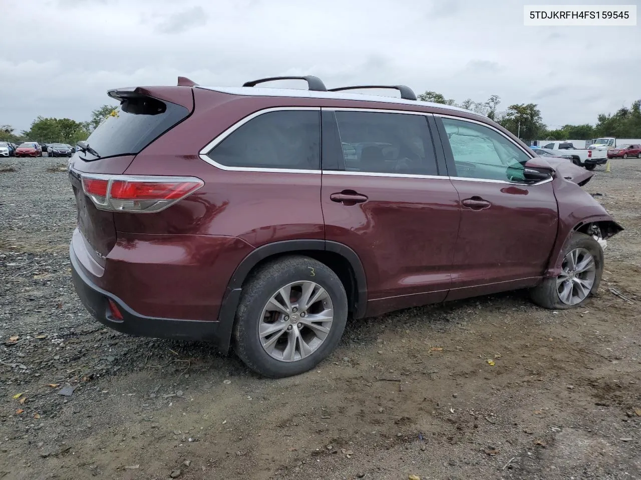 2015 Toyota Highlander Xle VIN: 5TDJKRFH4FS159545 Lot: 72735794