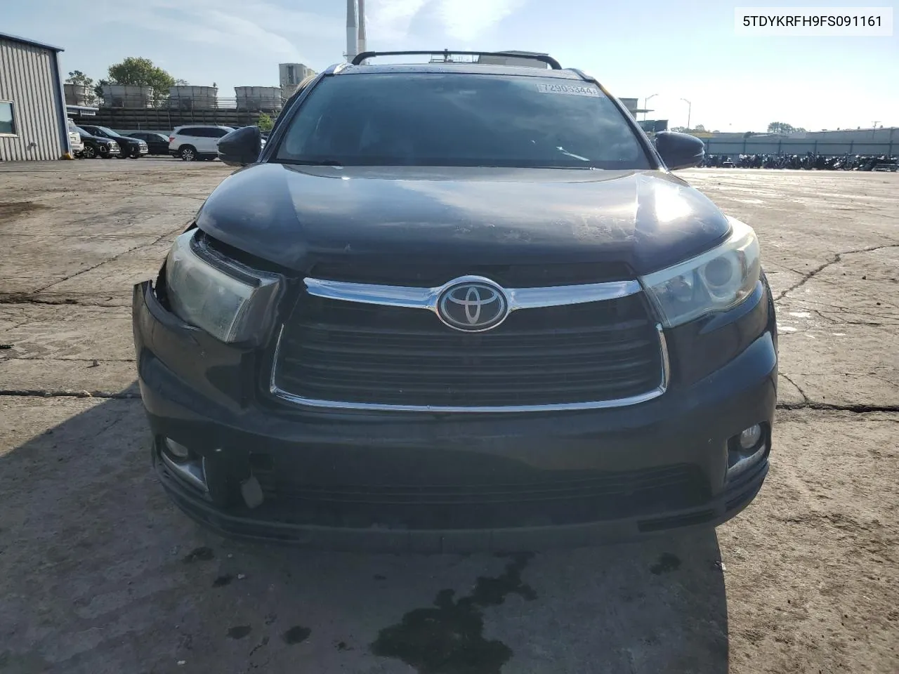 2015 Toyota Highlander Limited VIN: 5TDYKRFH9FS091161 Lot: 72906344