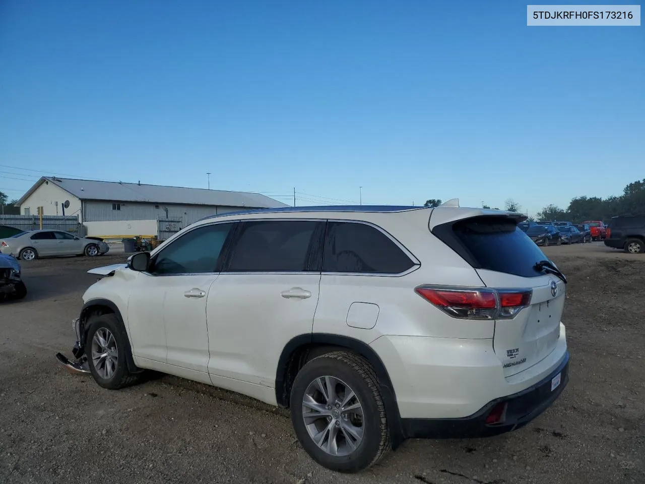 2015 Toyota Highlander Xle VIN: 5TDJKRFH0FS173216 Lot: 73200654