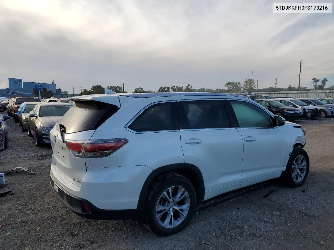 5TDJKRFH0FS173216 2015 Toyota Highlander Xle