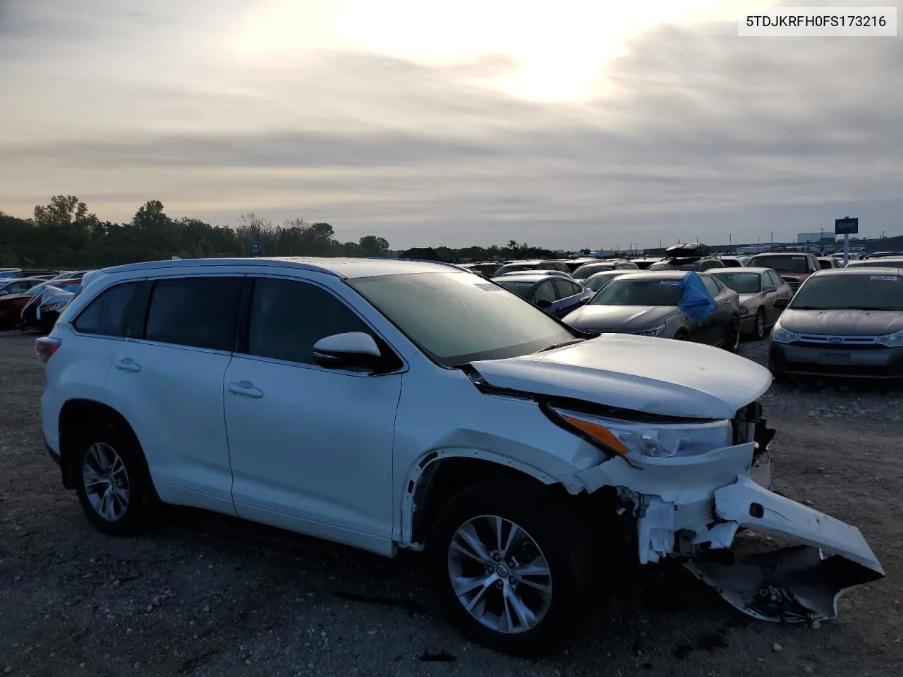 2015 Toyota Highlander Xle VIN: 5TDJKRFH0FS173216 Lot: 73200654