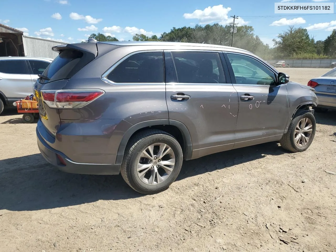 5TDKKRFH6FS101182 2015 Toyota Highlander Xle