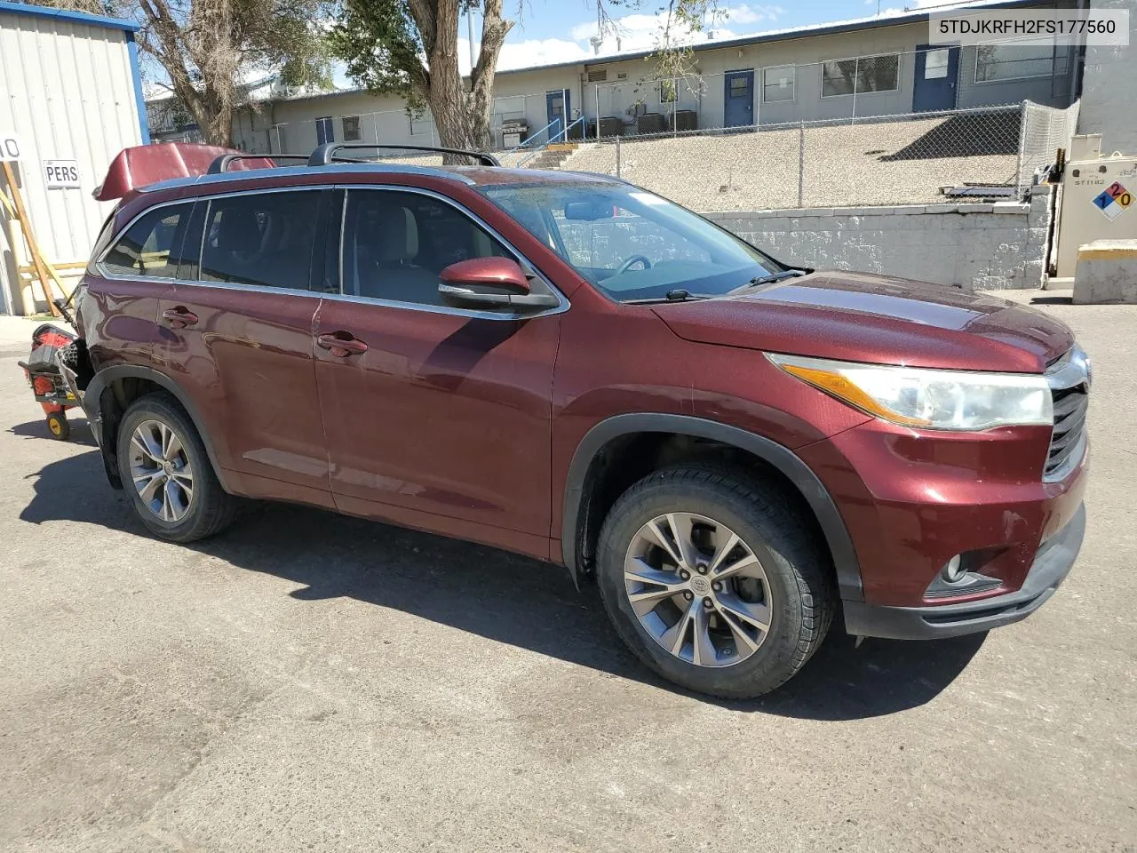 2015 Toyota Highlander Xle VIN: 5TDJKRFH2FS177560 Lot: 73373484