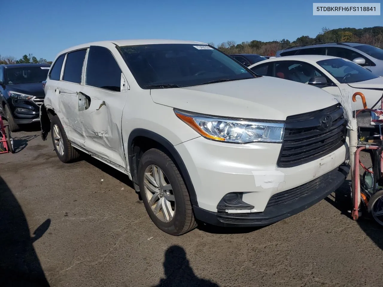 2015 Toyota Highlander Le VIN: 5TDBKRFH6FS118841 Lot: 73408334