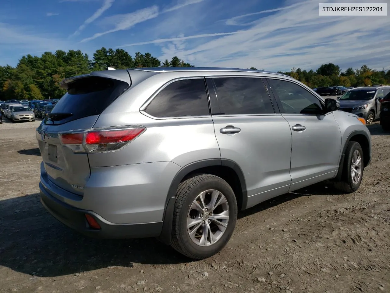 5TDJKRFH2FS122204 2015 Toyota Highlander Xle