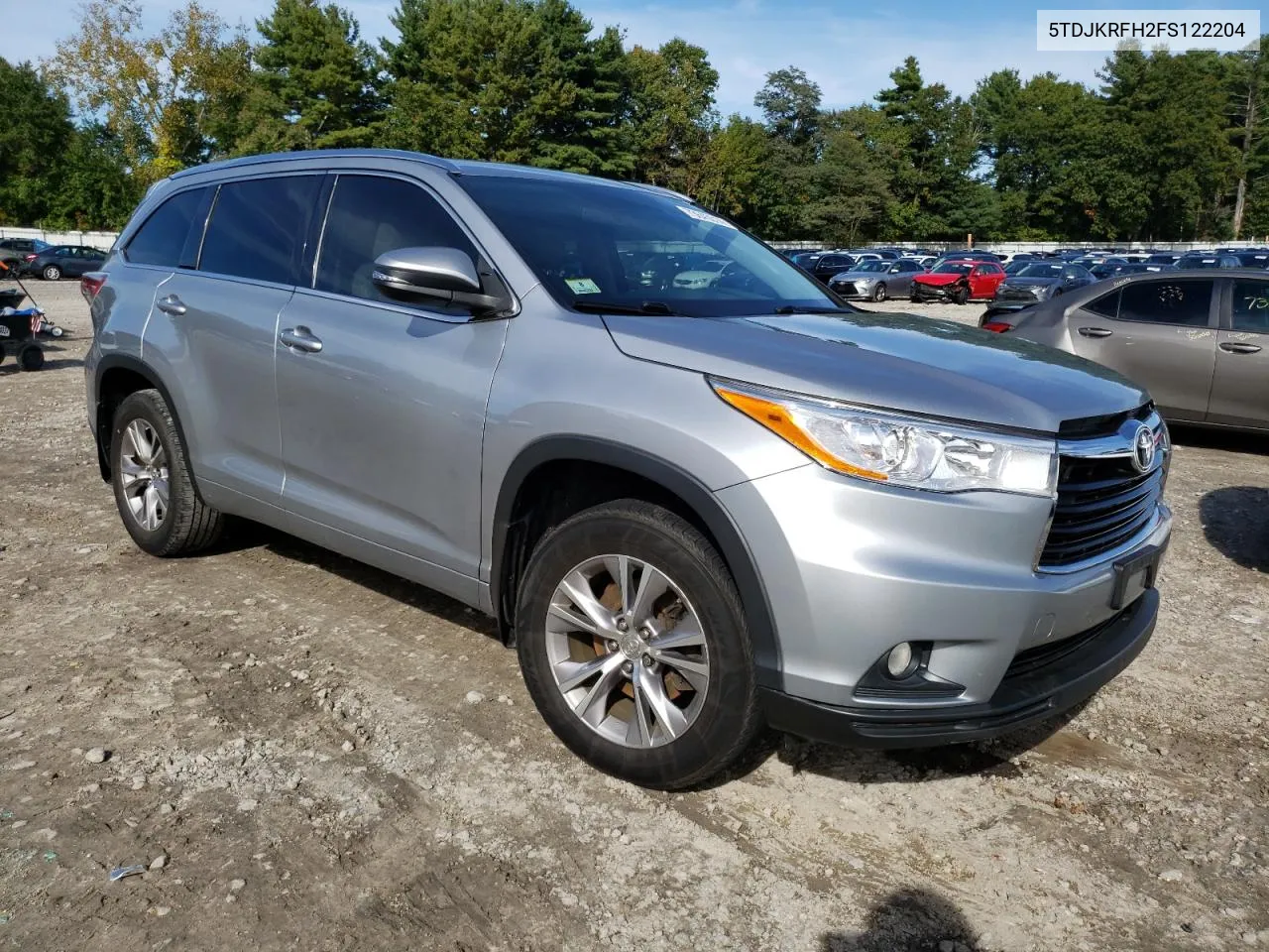 5TDJKRFH2FS122204 2015 Toyota Highlander Xle