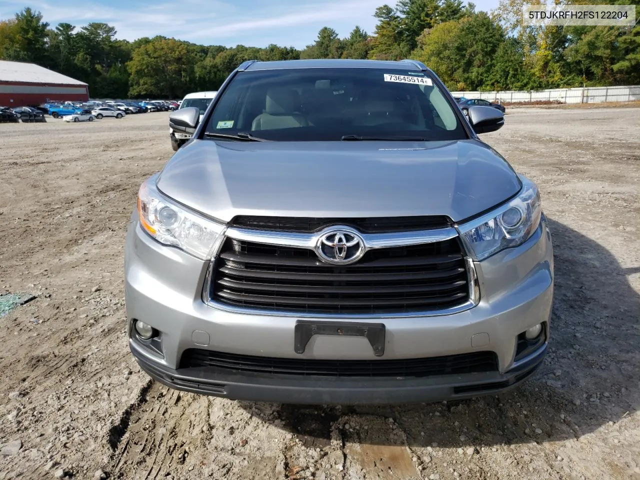 2015 Toyota Highlander Xle VIN: 5TDJKRFH2FS122204 Lot: 73645514