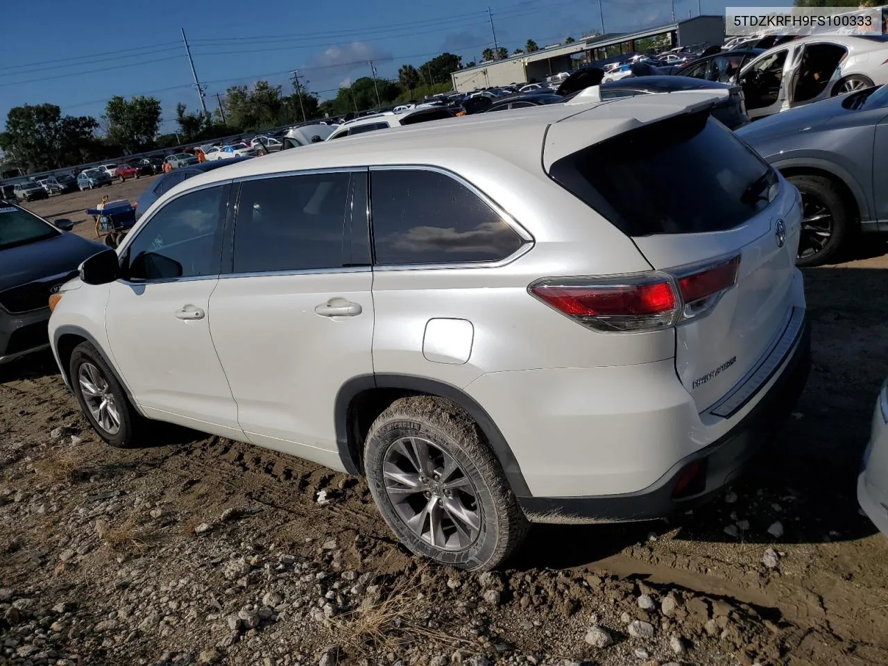 2015 Toyota Highlander Le VIN: 5TDZKRFH9FS100333 Lot: 73822774