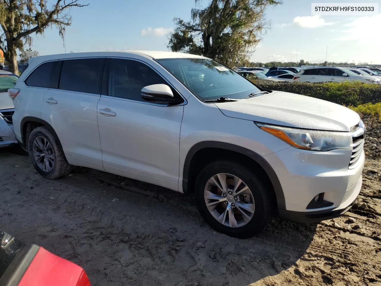 2015 Toyota Highlander Le VIN: 5TDZKRFH9FS100333 Lot: 73822774