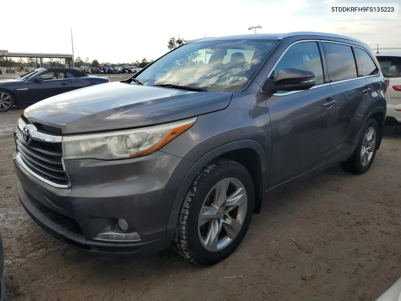 2015 Toyota Highlander Limited VIN: 5TDDKRFH9FS135223 Lot: 73924954