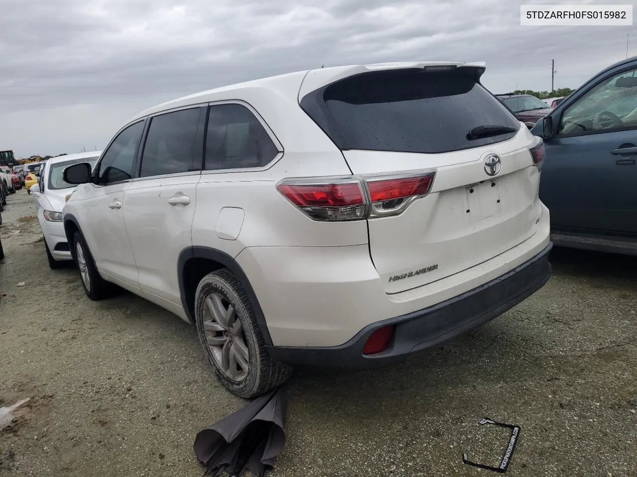 2015 Toyota Highlander Le VIN: 5TDZARFH0FS015982 Lot: 74509244