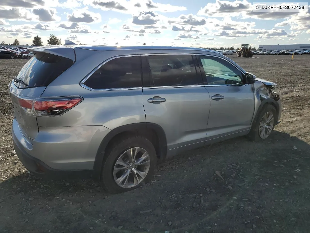 2015 Toyota Highlander Xle VIN: 5TDJKRFH6FS072438 Lot: 74660434