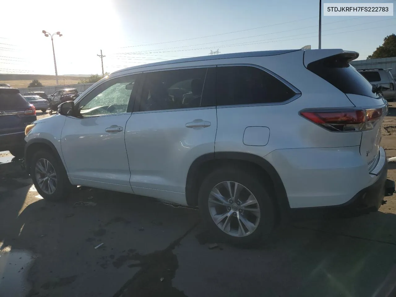 2015 Toyota Highlander Xle VIN: 5TDJKRFH7FS222783 Lot: 74770114