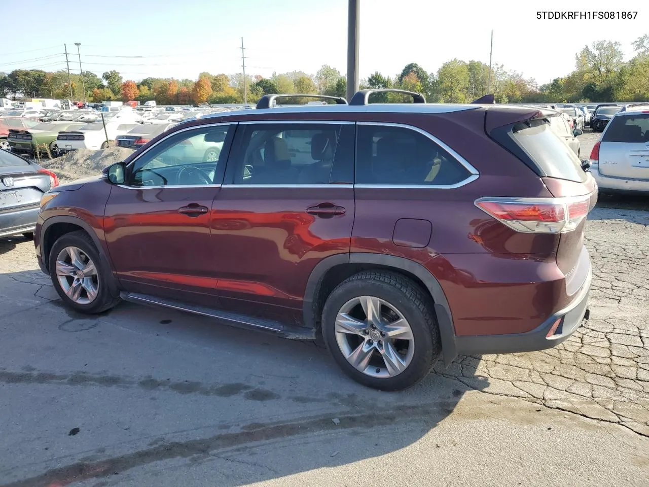 2015 Toyota Highlander VIN: 5TDDKRFH1FS081867 Lot: 74776434