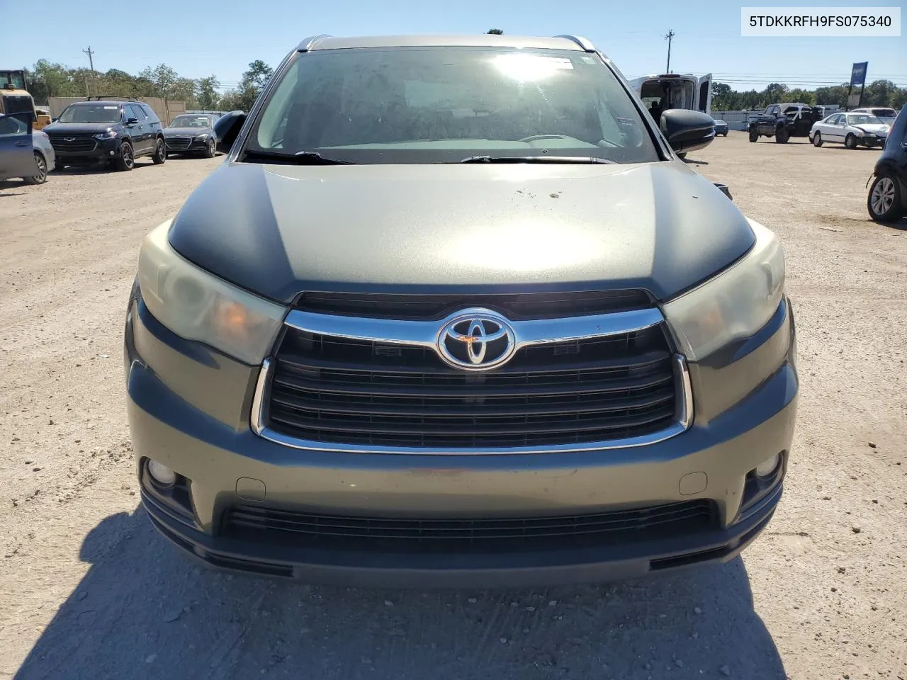 2015 Toyota Highlander Xle VIN: 5TDKKRFH9FS075340 Lot: 75162504