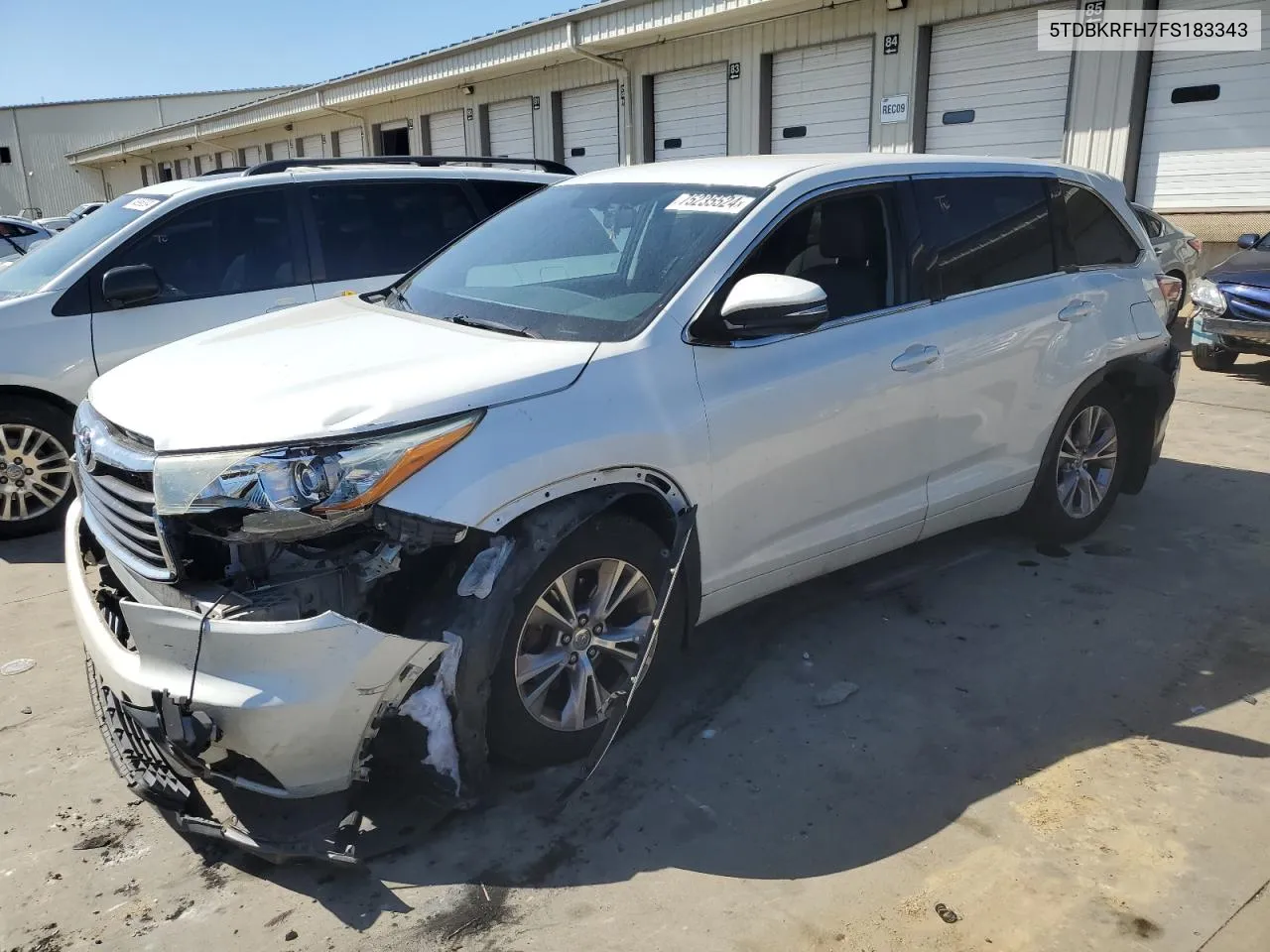 2015 Toyota Highlander Le VIN: 5TDBKRFH7FS183343 Lot: 75235524