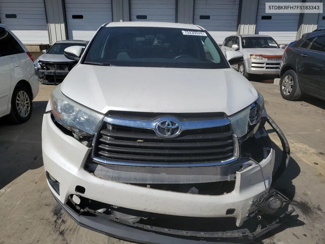 2015 Toyota Highlander Le VIN: 5TDBKRFH7FS183343 Lot: 75235524