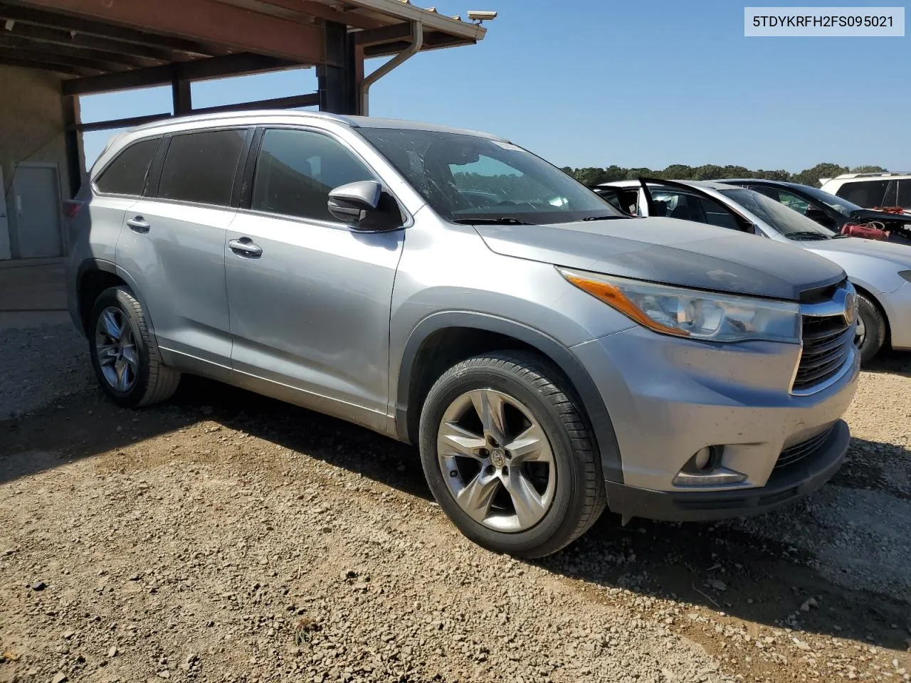 2015 Toyota Highlander Limited VIN: 5TDYKRFH2FS095021 Lot: 75560014