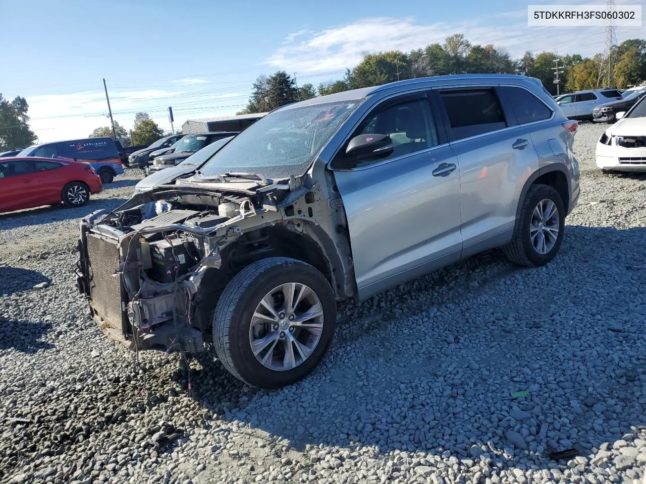 2015 Toyota Highlander Xle VIN: 5TDKKRFH3FS060302 Lot: 75731884