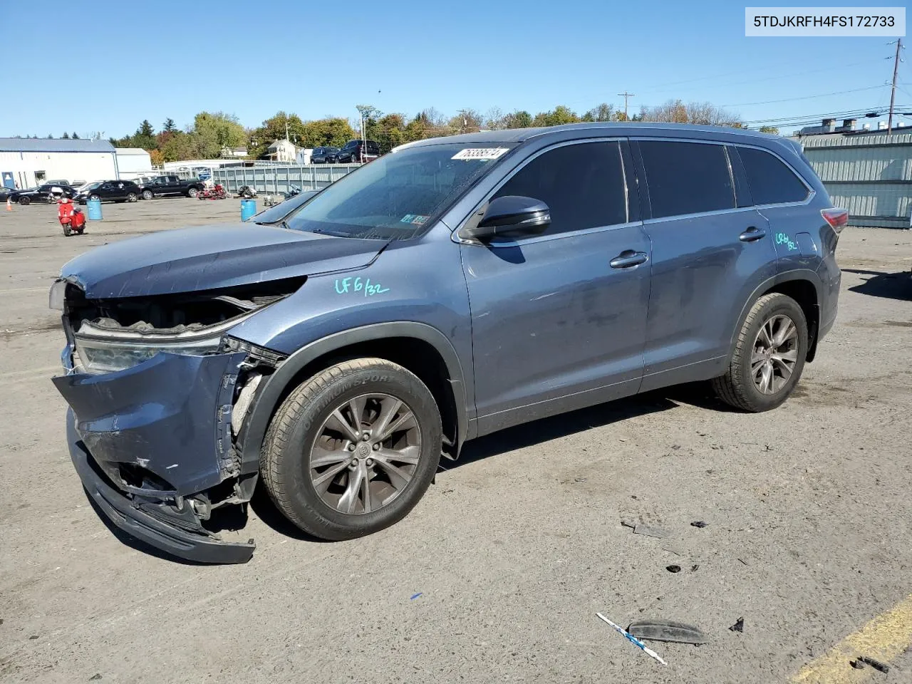 5TDJKRFH4FS172733 2015 Toyota Highlander Xle