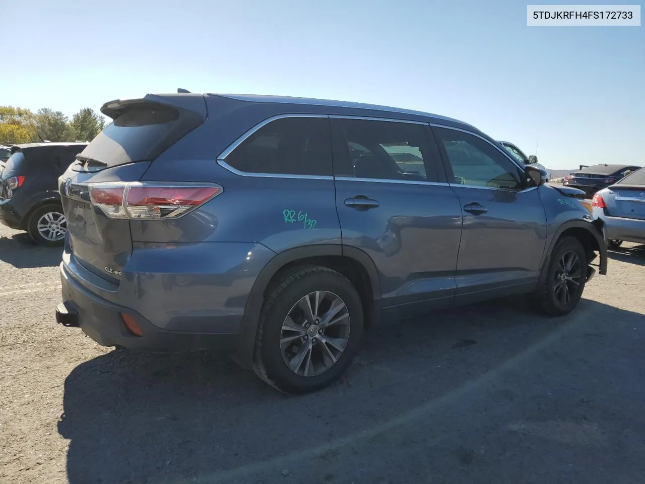 5TDJKRFH4FS172733 2015 Toyota Highlander Xle