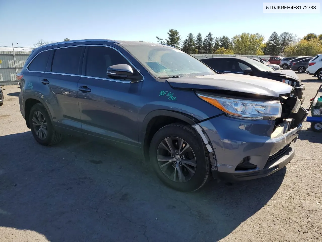 5TDJKRFH4FS172733 2015 Toyota Highlander Xle