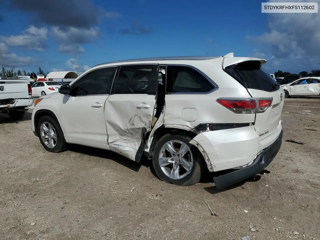 2015 Toyota Highlander Limited VIN: 5TDYKRFHXFS112602 Lot: 76518384