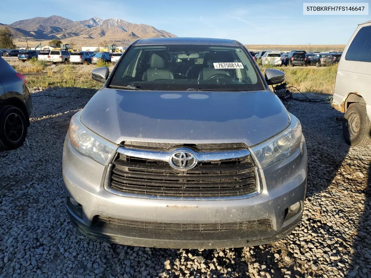 2015 Toyota Highlander Le VIN: 5TDBKRFH7FS146647 Lot: 76750814