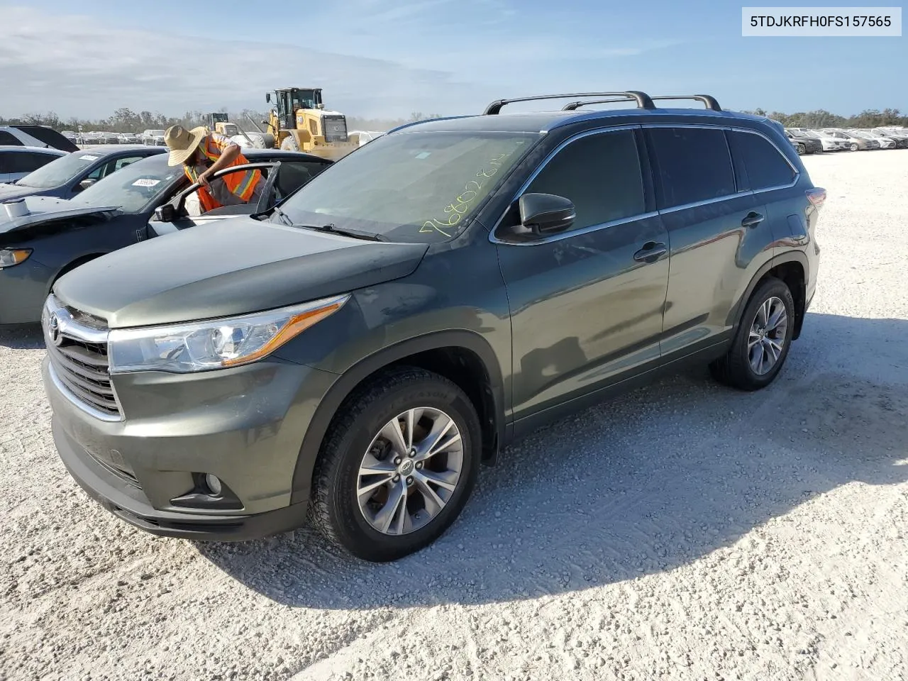 2015 Toyota Highlander Xle VIN: 5TDJKRFH0FS157565 Lot: 76802814