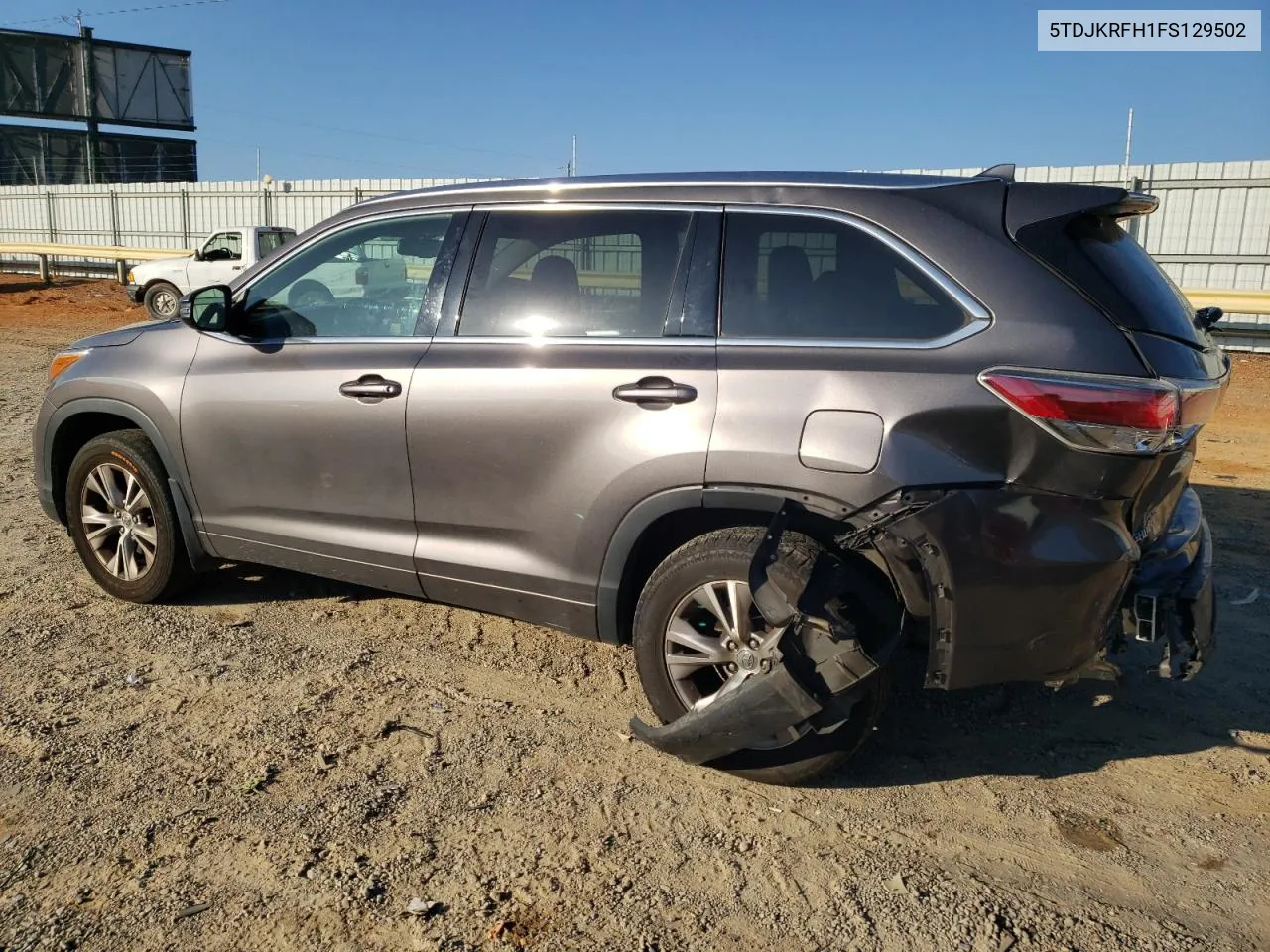 2015 Toyota Highlander Xle VIN: 5TDJKRFH1FS129502 Lot: 77642544