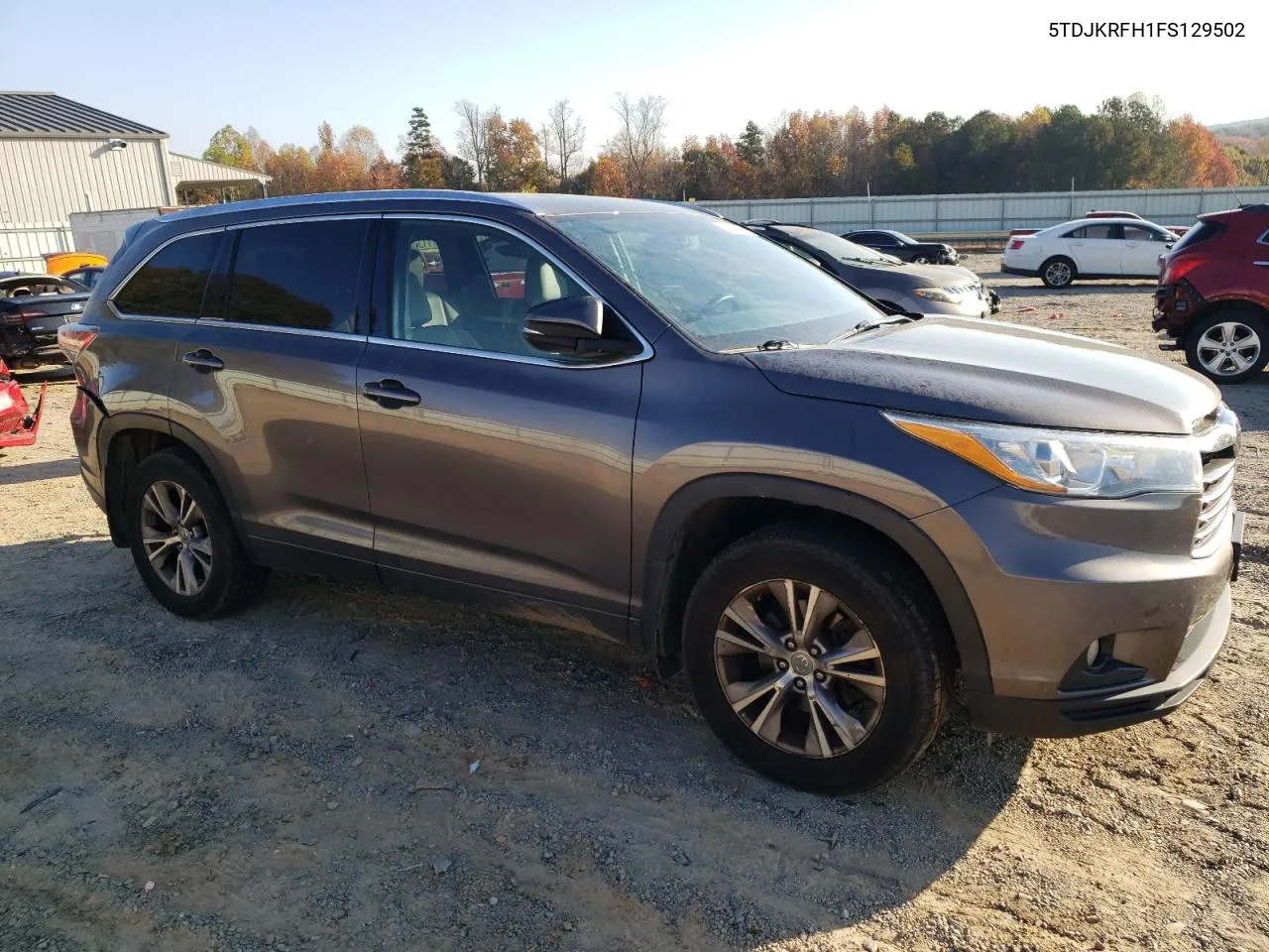 2015 Toyota Highlander Xle VIN: 5TDJKRFH1FS129502 Lot: 77642544