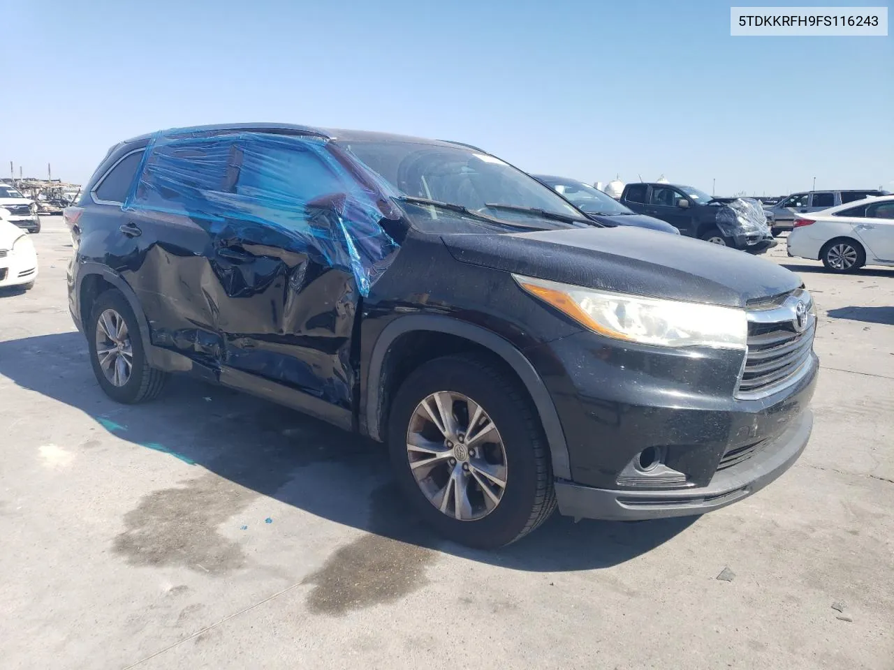 5TDKKRFH9FS116243 2015 Toyota Highlander Xle