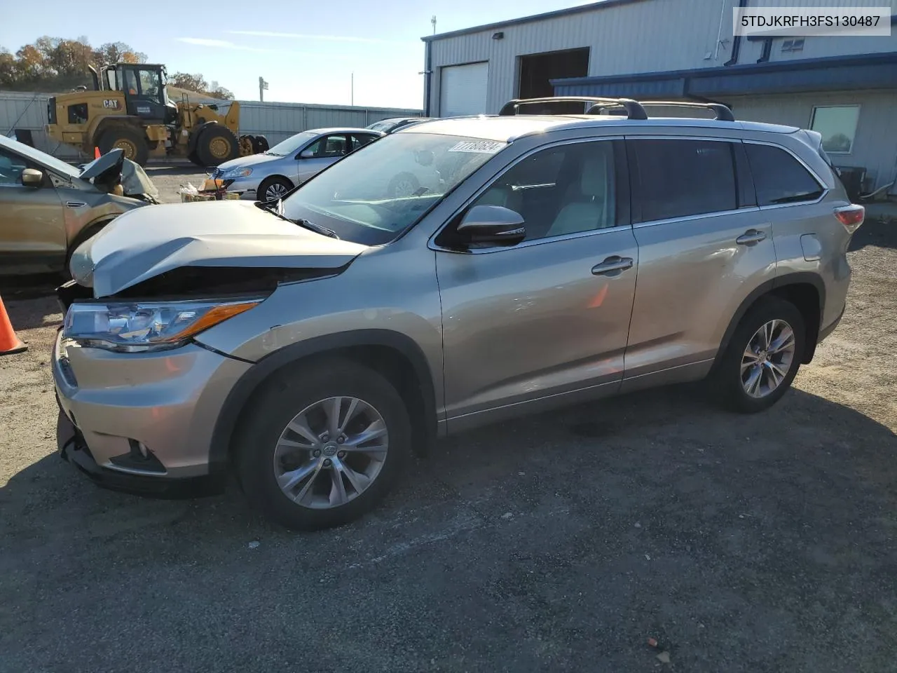 5TDJKRFH3FS130487 2015 Toyota Highlander Xle