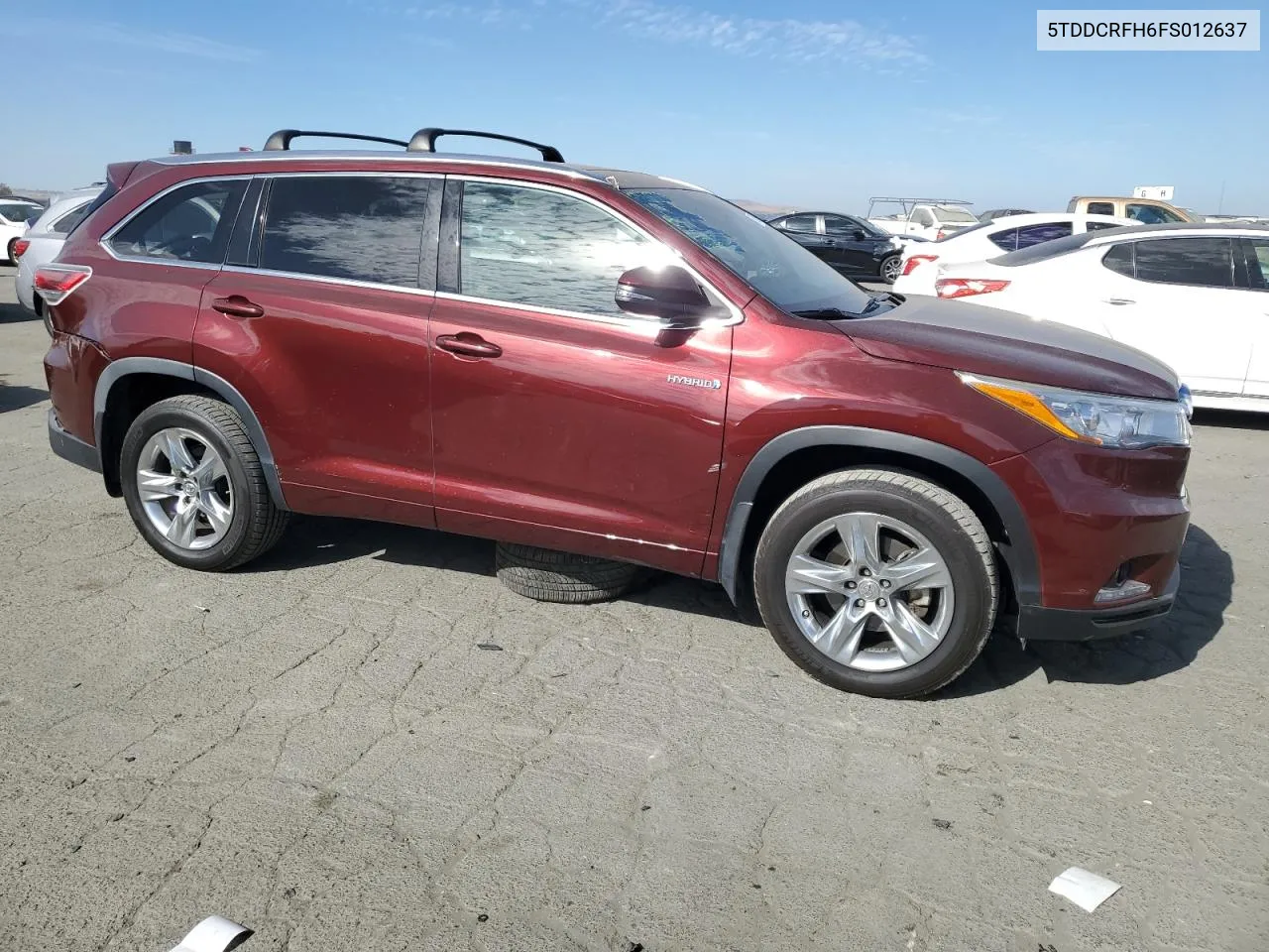 2015 Toyota Highlander Hybrid Limited VIN: 5TDDCRFH6FS012637 Lot: 78057174