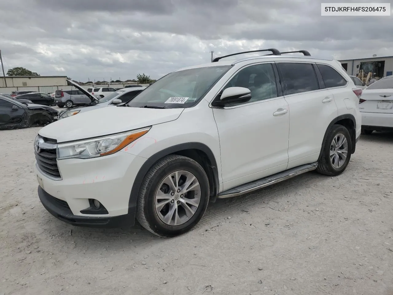 2015 Toyota Highlander Xle VIN: 5TDJKRFH4FS206475 Lot: 78091874