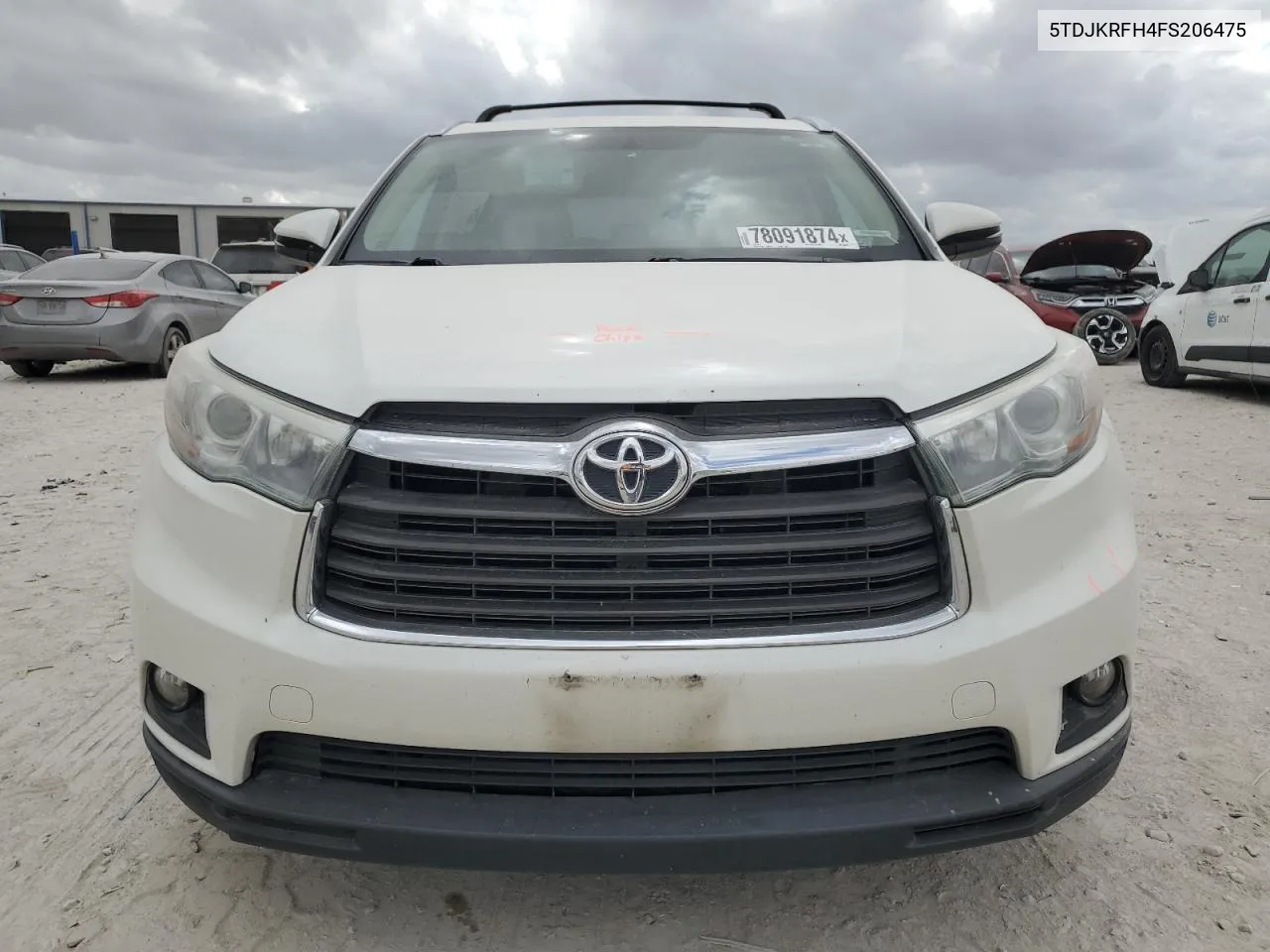 2015 Toyota Highlander Xle VIN: 5TDJKRFH4FS206475 Lot: 78091874