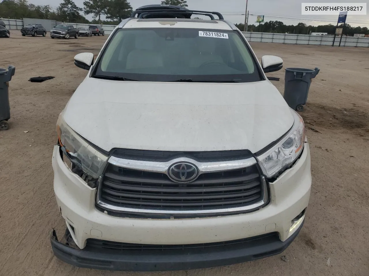 2015 Toyota Highlander Limited VIN: 5TDDKRFH4FS188217 Lot: 78311824