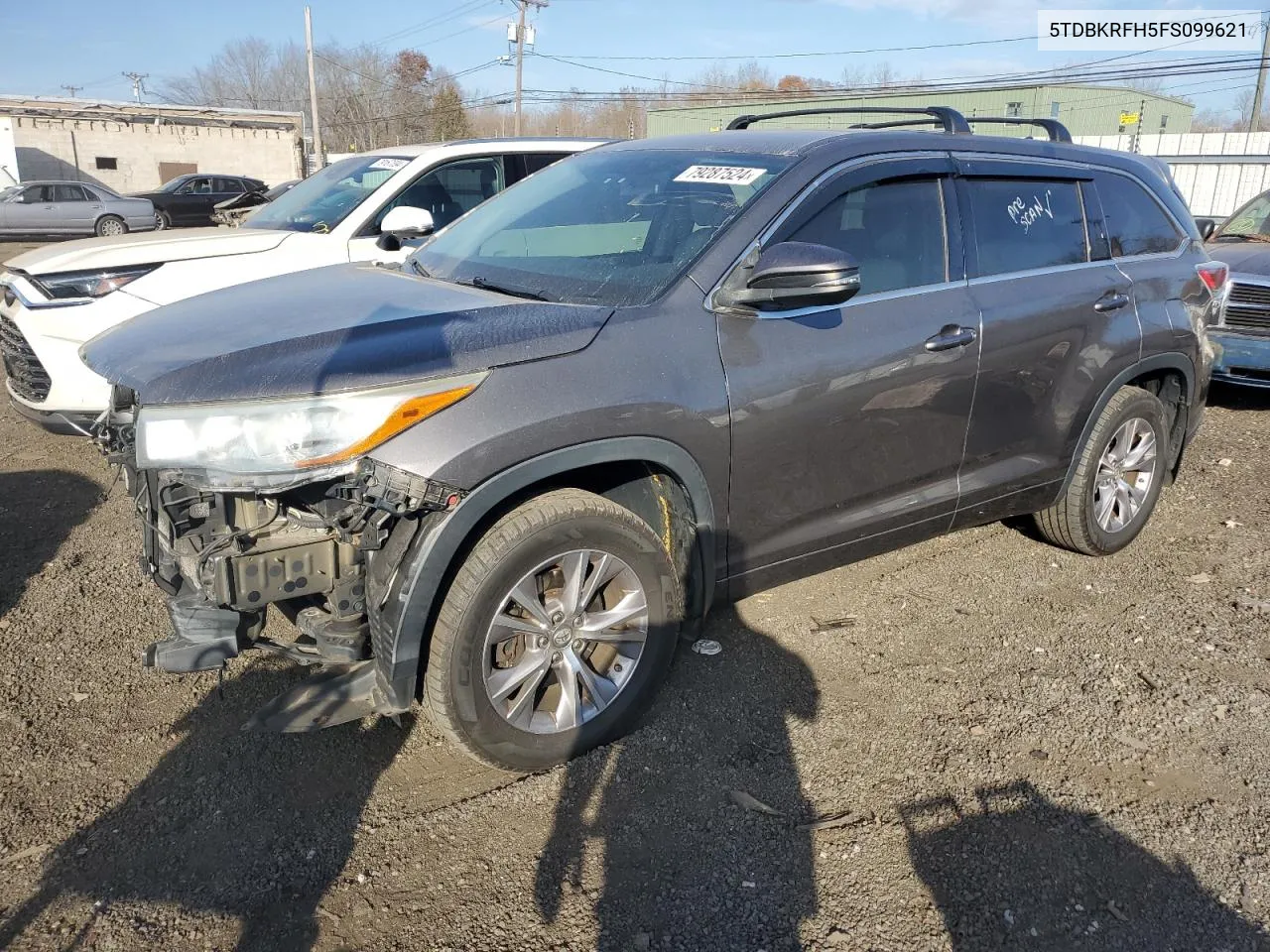 2015 Toyota Highlander Le VIN: 5TDBKRFH5FS099621 Lot: 79287524