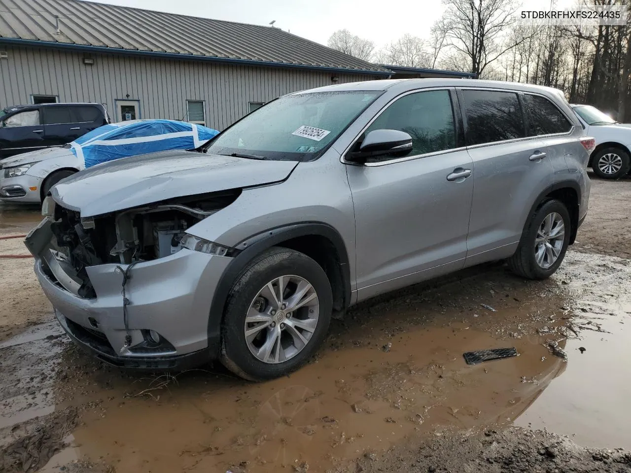 2015 Toyota Highlander Le VIN: 5TDBKRFHXFS224435 Lot: 79926254