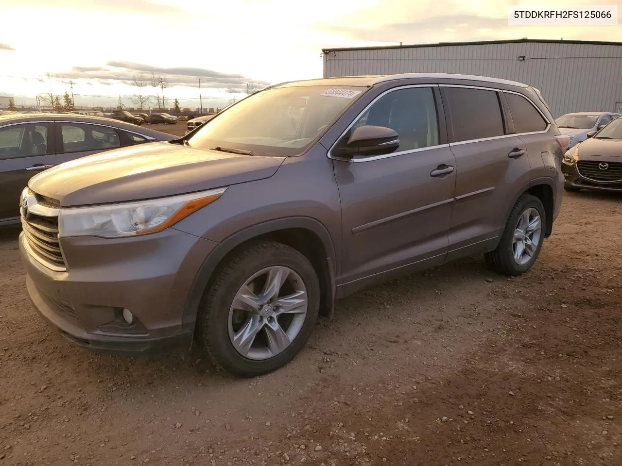 2015 Toyota Highlander Limited VIN: 5TDDKRFH2FS125066 Lot: 80044474