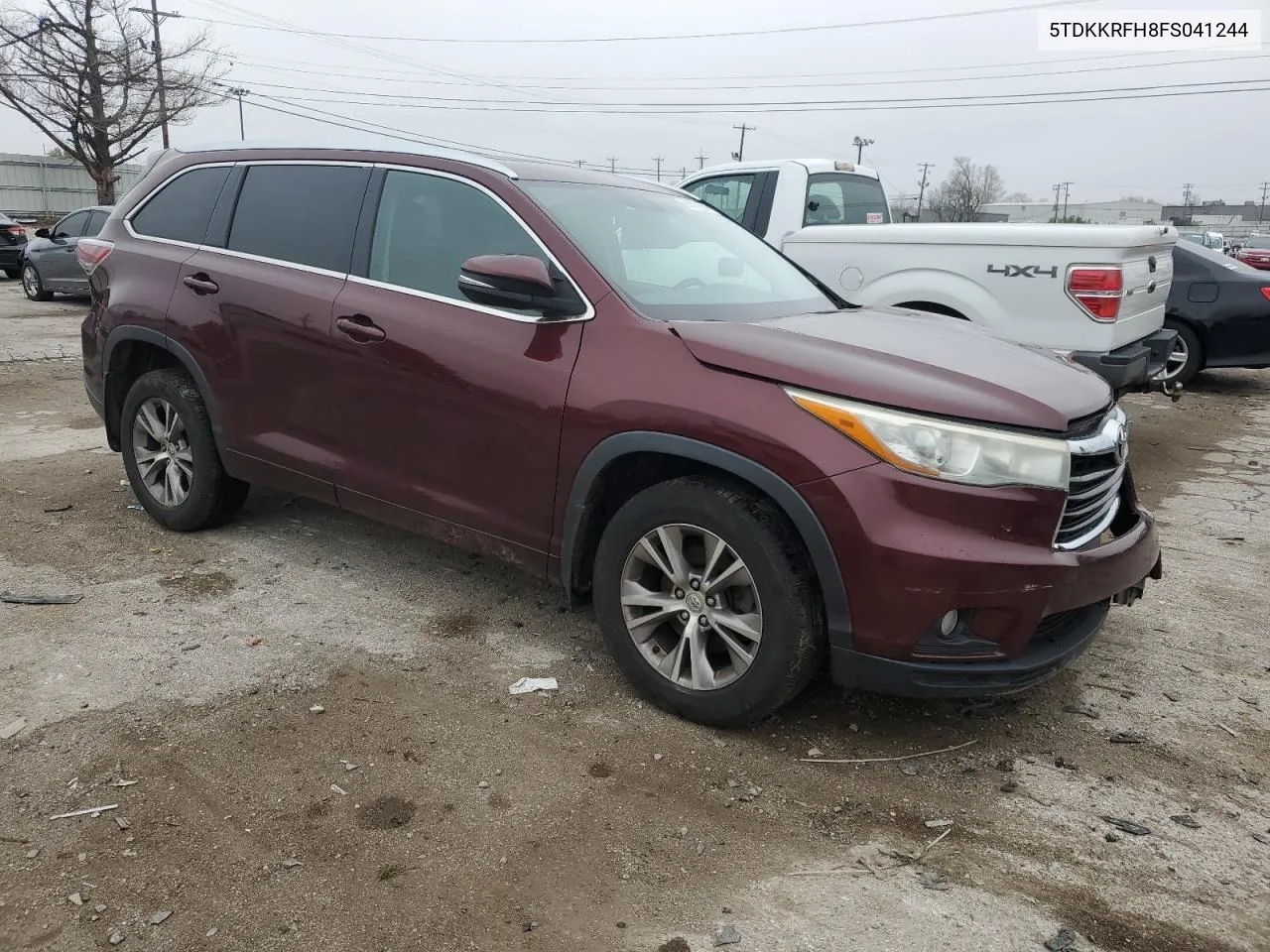 2015 Toyota Highlander Xle VIN: 5TDKKRFH8FS041244 Lot: 80081054