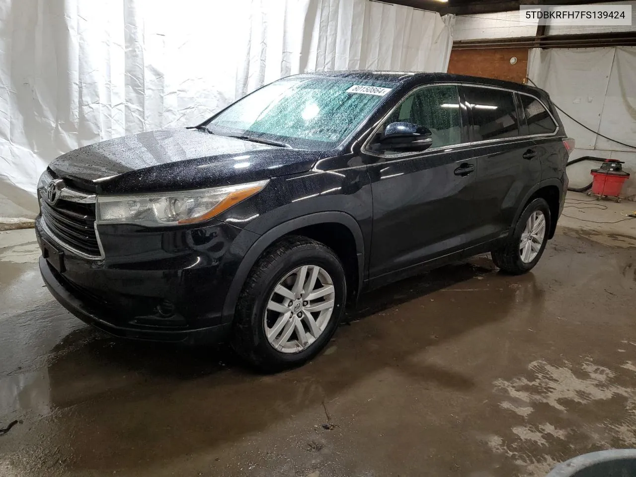 2015 Toyota Highlander Le VIN: 5TDBKRFH7FS139424 Lot: 80150864