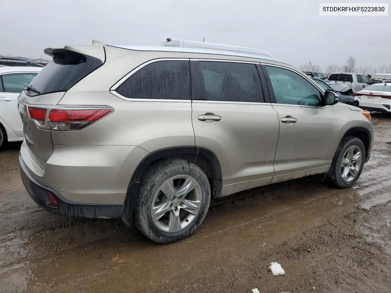 2015 Toyota Highlander Limited VIN: 5TDDKRFHXFS223830 Lot: 80669684