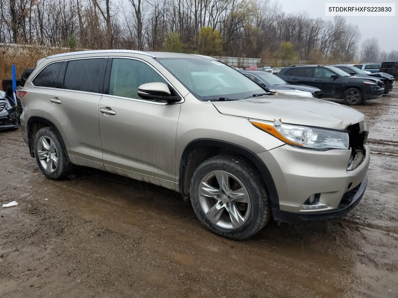 2015 Toyota Highlander Limited VIN: 5TDDKRFHXFS223830 Lot: 80669684